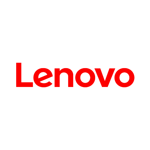 Logo Lenovo sur fond blanc.