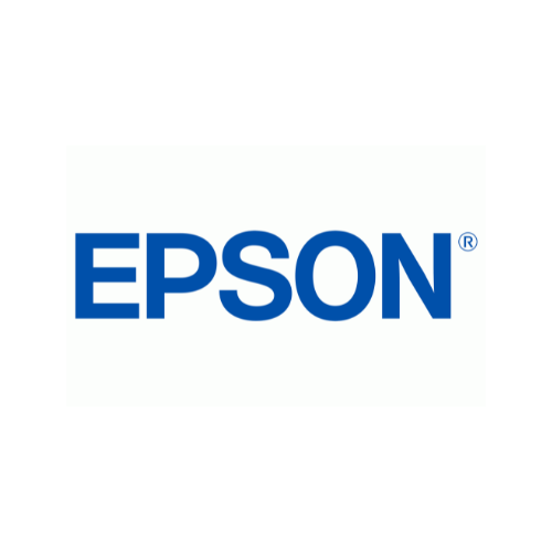 Logo Epson sur fond blanc.
