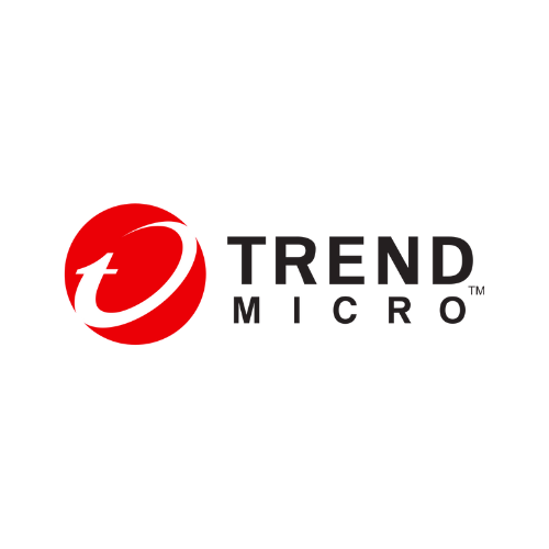 Logo Trendmicro sur fond blanc.