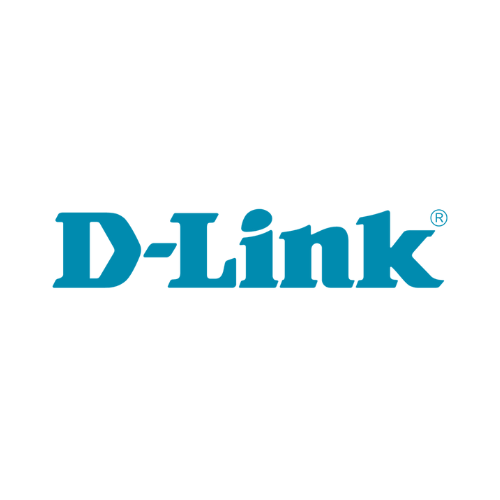 Le logo d-link sur fond blanc.