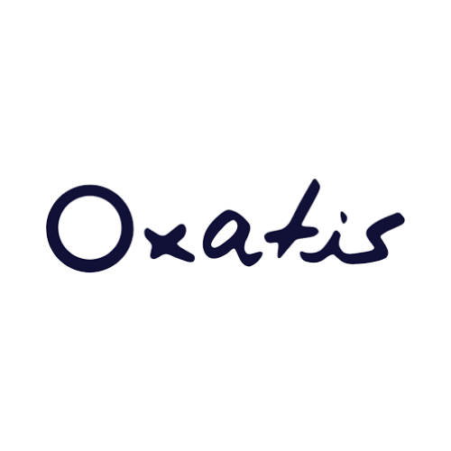 Le logo d'Oxatis sur fond blanc.